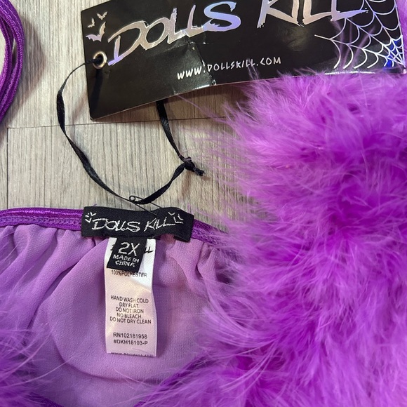 Dolls Kill Purple Lingerie Baby Doll Teddy Size 2x New With Tags NWT - Picture 5 of 5